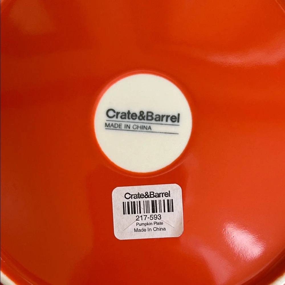 Crate&Barrel Pumpkin Plate